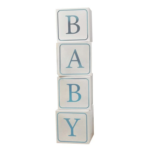 Baby Shower Blue 'Baby' Jumbo Blocks - Pack of 4