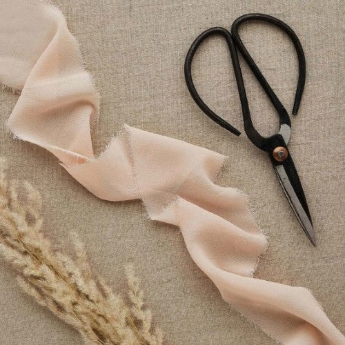 DIY Wedding Blush Chiffon Crepe Frayed Ribbon - 50mm x 5m