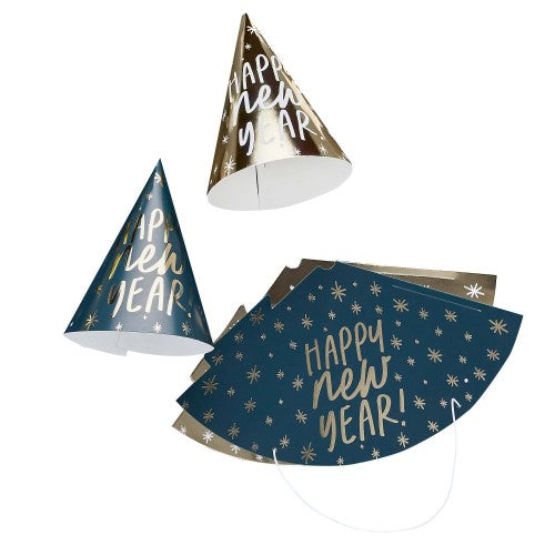 New Years Eve Happy New Year Party Hats - Pack of 10