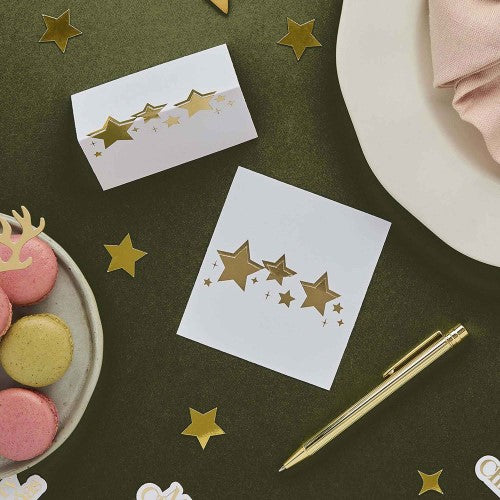 Cosy Christmas Star Place Cards - Pack of 10