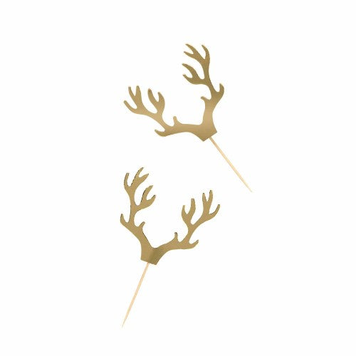 Cosy Christmas Antler Cupcake Topper - Pack of 12