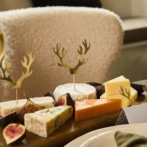 Cosy Christmas Antler Cupcake Topper - Pack of 12