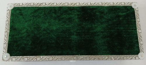 Rounded Jewellery Box with Mirror & Ring Holder - Peacock Design