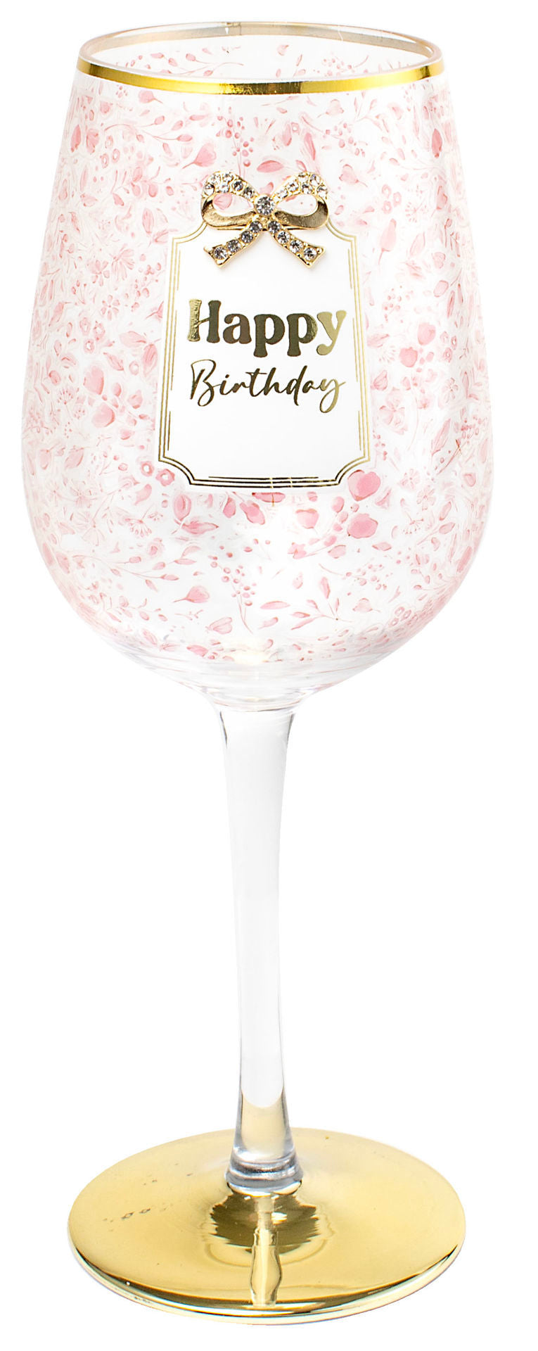 GLASS - HAPPY BIRTHDAY PRETTY BOW (400ML)