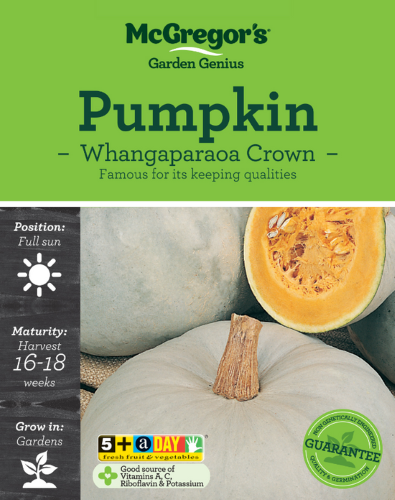 McGregor's Pumpkin Whangaparaoa Crown Vegetable Seed Packet