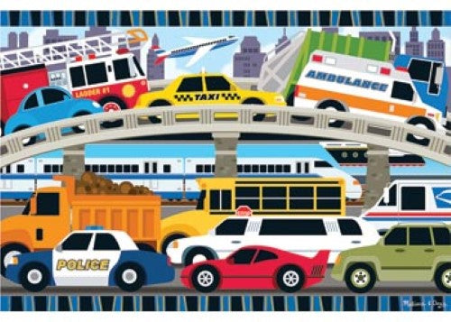 Melissa & Doug - Traffic Jam Floor Puzzle - 24pc