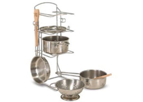 Melissa & Doug - Stainless Steel Pots & Pans Set (NEW)