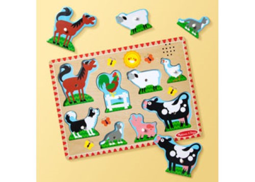 Melissa & Doug - Farm Animals Sound Puzzle - 8pc