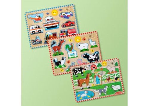Melissa & Doug - Farm Animals Sound Puzzle - 8pc