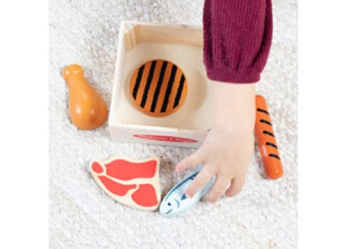 Melissa & Doug - Wooden Food Groups Play Set - Protein