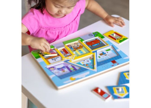 Melissa & Doug - Around the House Sound Puzzle - 8pc