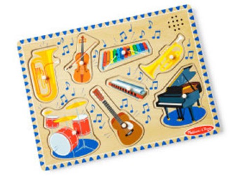 Melissa & Doug - Musical Instruments Sound Puzzle - 8pc