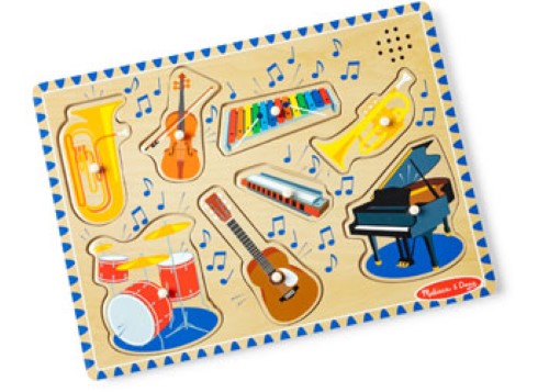 Melissa & Doug - Musical Instruments Sound Puzzle - 8pc