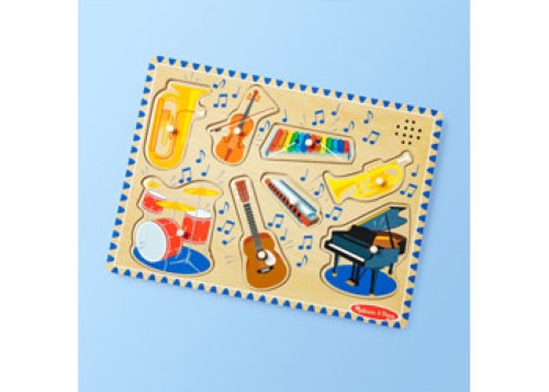 Melissa & Doug - Musical Instruments Sound Puzzle - 8pc