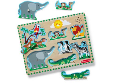 Melissa & Doug - Zoo Animals Sound Puzzle - 8pc