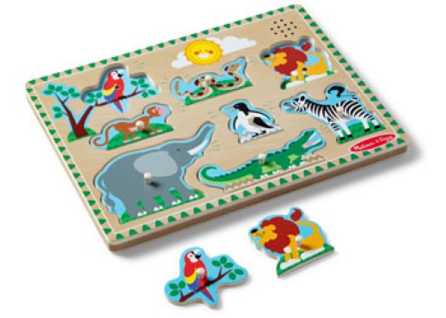Melissa & Doug - Zoo Animals Sound Puzzle - 8pc