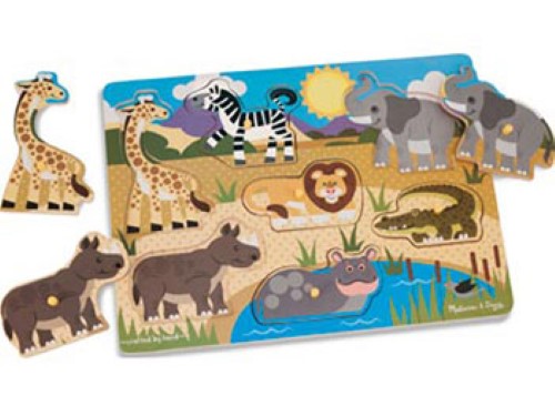 Melissa & Doug - Safari Peg Puzzle