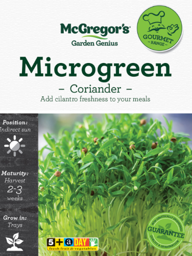 McGregor's Microgreen Corriander Specialty Seed Packet