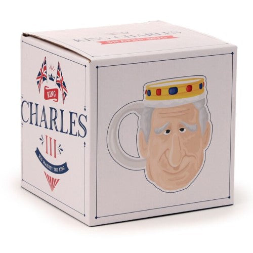Ceramic Head Shaped Mug - King Charles III