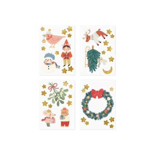 Forest Christmas Window Stickers - Pack of 4