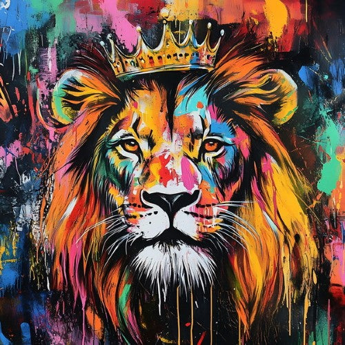 Framed PVC Pop Art - Lion King (30 x 30cm)