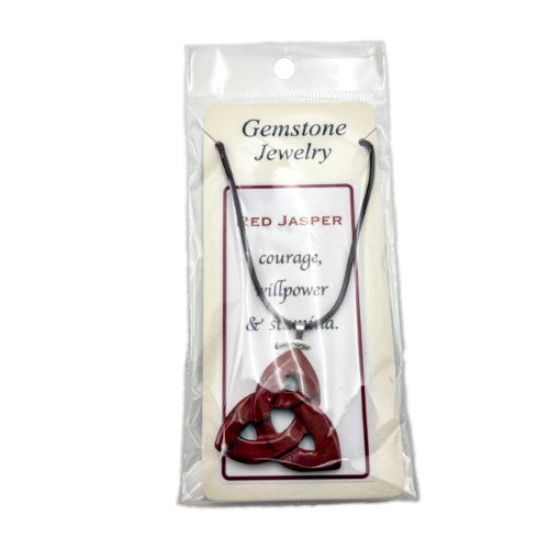Pendant - Red Jasper Triquetra