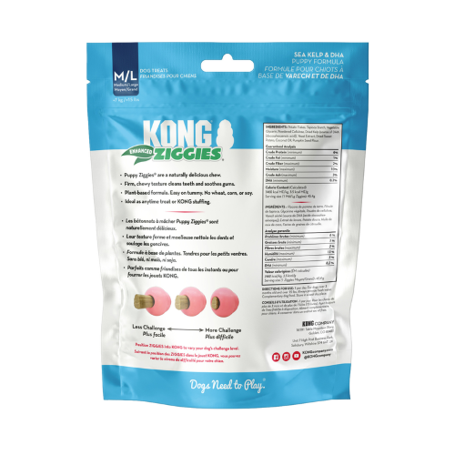 Dog Treat - KONG Ziggies Enhanced Puppy Large (225g)
