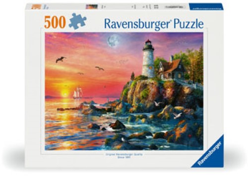 Ravensburger Lighthouse at Sunset Puzzle 500 Pieces