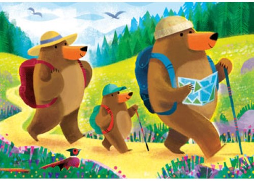 Ravensburger Bear Family Vacations Puzzle 2x24 Pieces