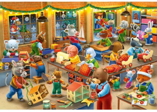 Ravensburger Christmas Toy Factory Puzzle 2x24 Pieces