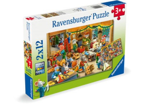 Ravensburger Christmas Toy Factory Puzzle 2x24 Pieces