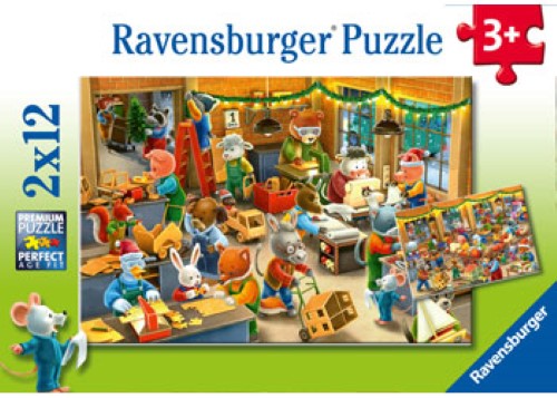 Ravensburger Christmas Toy Factory Puzzle 2x24 Pieces