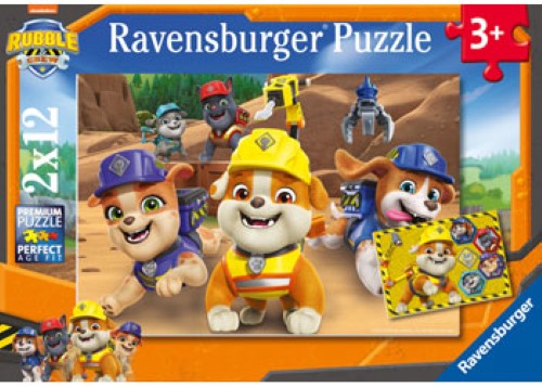 Ravensburger Rubble & Crew Team in Action! Puzzle 2x12 Piece
