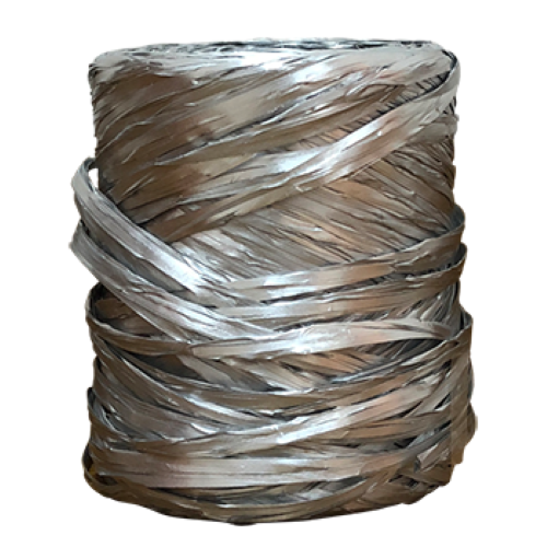 Ribbon - Metallic Raffia 5mm X 200mtrs Silver