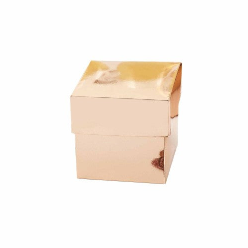 Metallic Mix Up Rose Gold Favour Box - Pack of 10