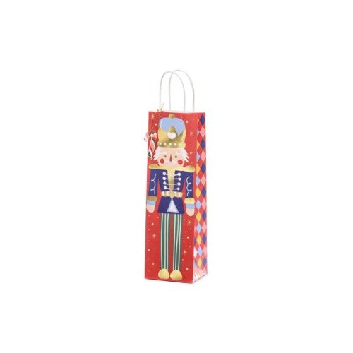 Classic Christmas Nutcracker Bottle Bag