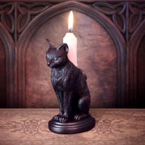 Candlestick - Alchemy Black Faust Familiar Cat (17cm)