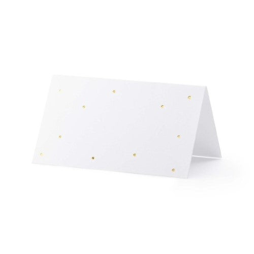 Classic Wedding Place Cards Gold Dots - Pack of 10