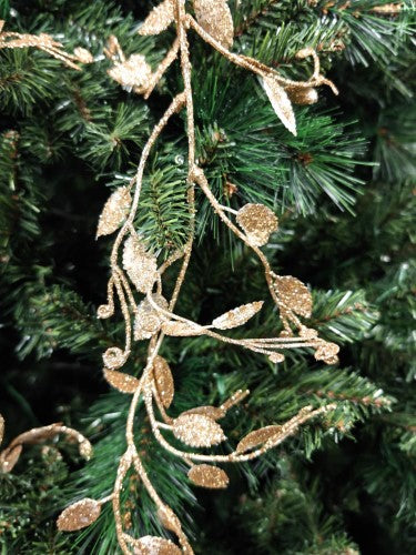 Leaf Garland - 6' Glitter (Champagne)
