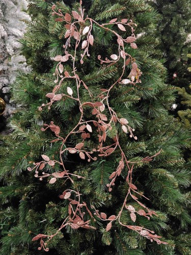 Leaf Garland - 6' Glitter (Rose Gold)