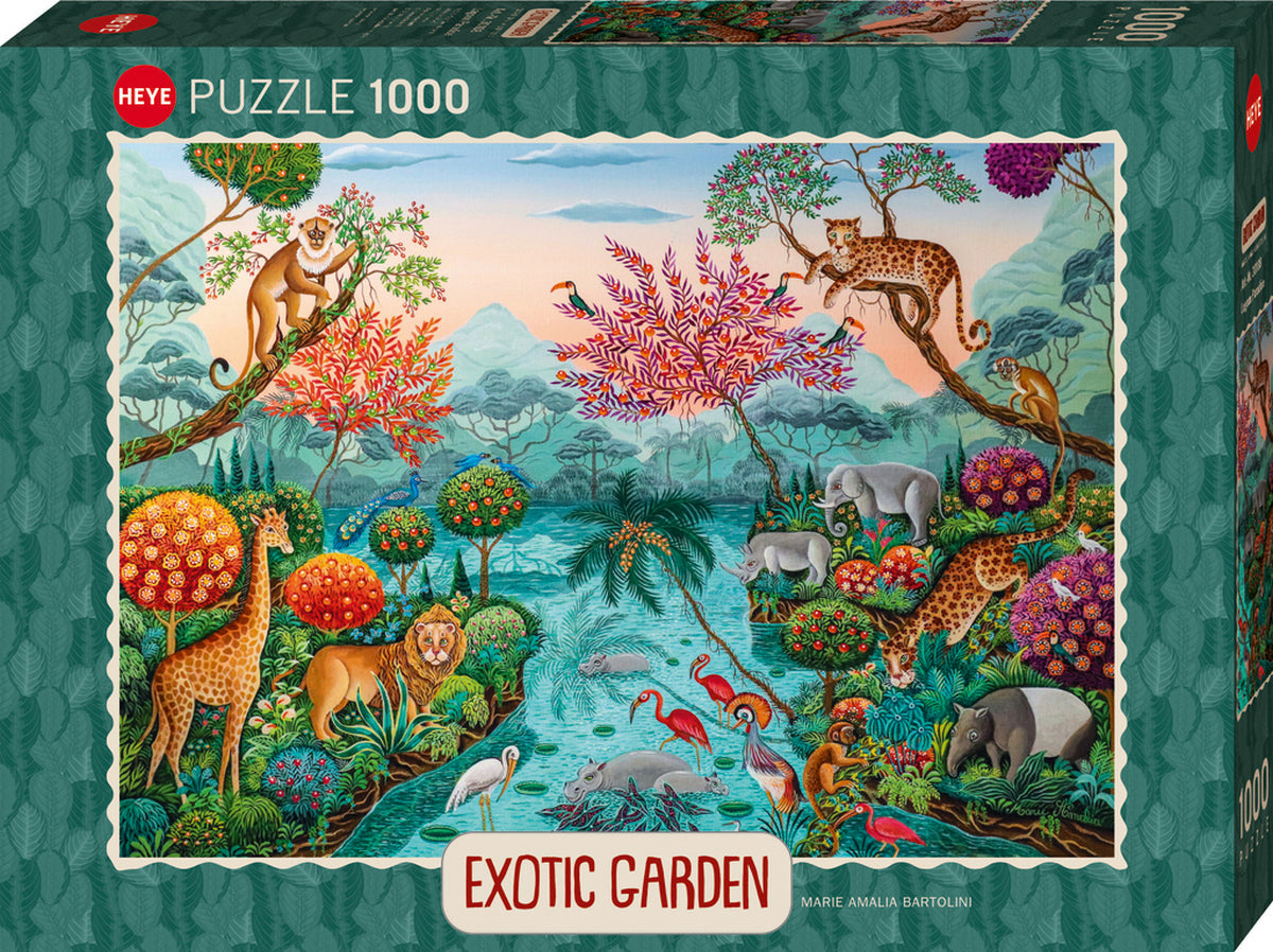 Heye - Bartolini; Exotic Garden, Lagoon Paradise 1000 Piece - Jigsaw Puzzle