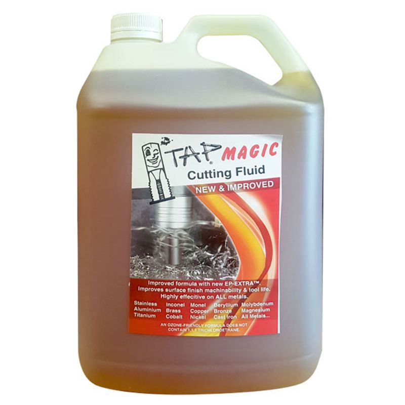 Tap Magic EP-Extra Cutting Fluid in a 5L plastic bottle, designed for superior metalworking lubrication and cooling.
