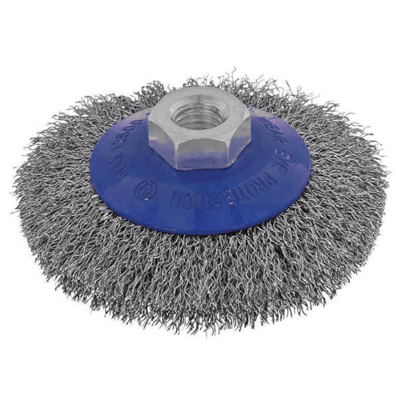 ITM Crimp Wire Bevel Brush Steel 100mm