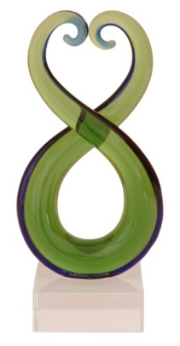 Ornament - Glass Kissing Korus - Kiwiana