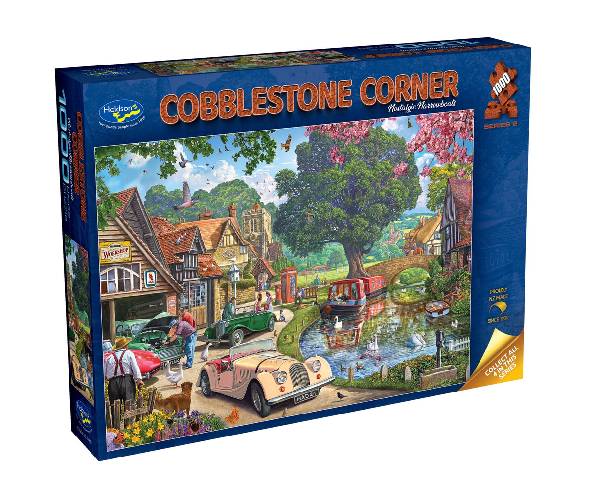 Cobblestone Corner S2 Nostalgic Narrowboats Holdson 1000pc Jigsaw Puzzle