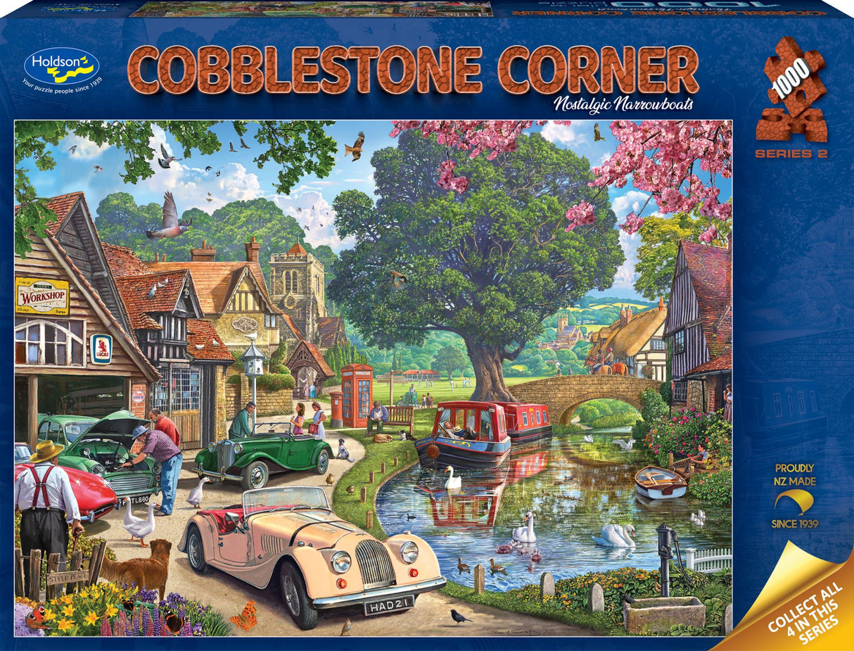 Cobblestone Corner S2 Nostalgic Narrowboats Holdson 1000pc Jigsaw Puzzle