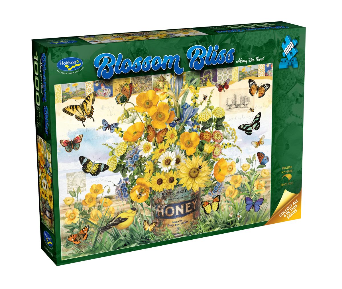 Blossom Bliss Honey Bee Floral Holdson 1000pc Jigsaw Puzzle