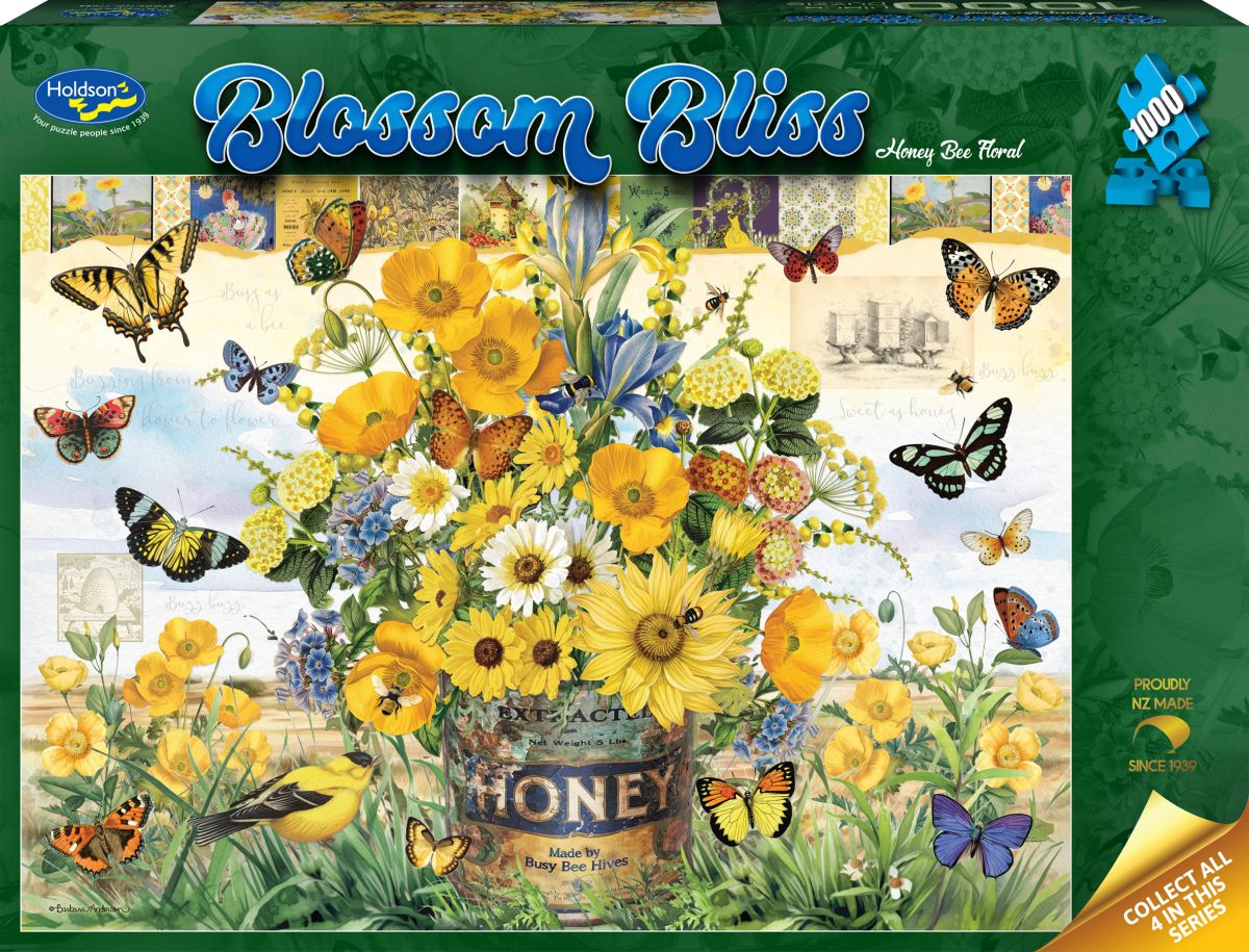 Blossom Bliss Honey Bee Floral Holdson 1000pc Jigsaw Puzzle