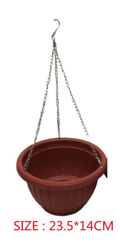 Set of 6 stylish 23.5cm hanging planter pots for indoor/outdoor use, ideal for showcasing plants and enhancing decor.