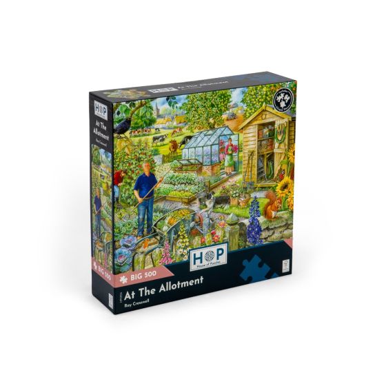 At The Allotment - Big 500 Piece Puzzle - House of Puzzles